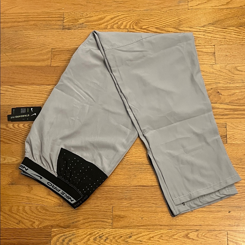 Nike Gray Training Pants with Black Detail